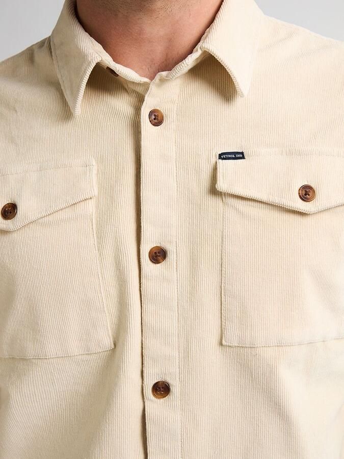 Petrol Overhemd Corduroy Beige - Foto 3