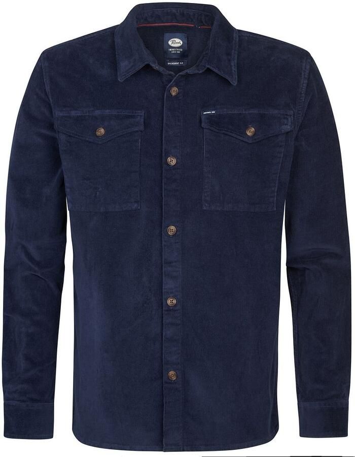 Petrol Overhemd Corduroy Navy