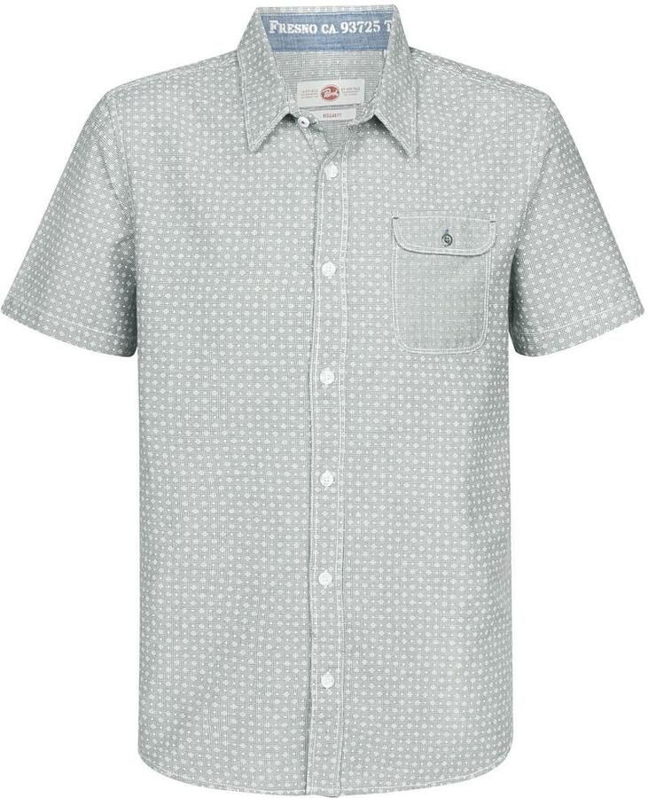 Petrol Industries Overhemd Lange Mouw Short Sleeve Overhemd Print Groen - Foto 2