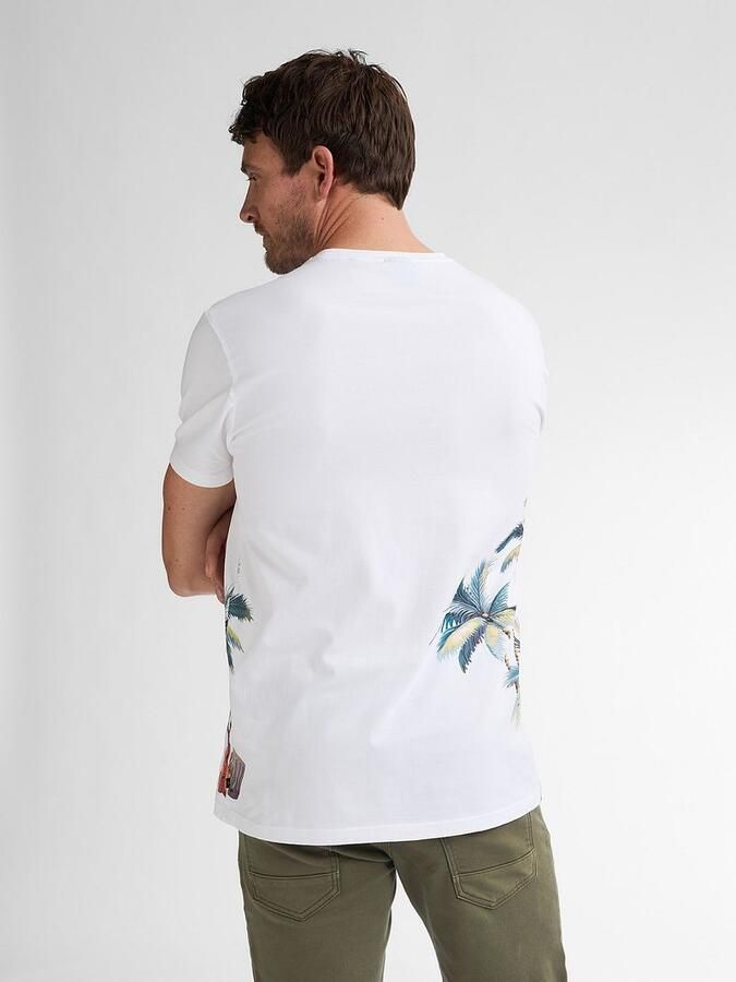 Petrol T-Shirt Islandcrest Print Wit - Foto 5