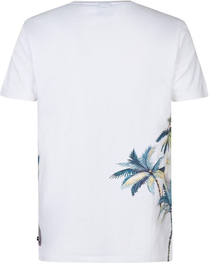 Petrol T-Shirt Islandcrest Print Wit - Foto 2