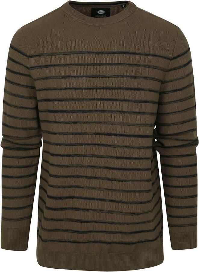 Petrol Industries Sweaters Trui Streep Donkergroen - Foto 3