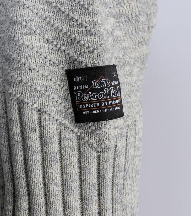 Petrol Industries gebreid vest antique white melee