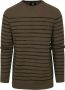 Petrol Industries Sweater Trui Streep Donkergroen - Thumbnail 2