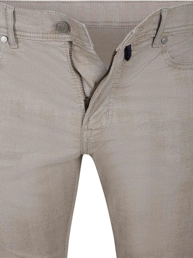 Pierre Cardin Broek Laval Checks Beige - Foto 2