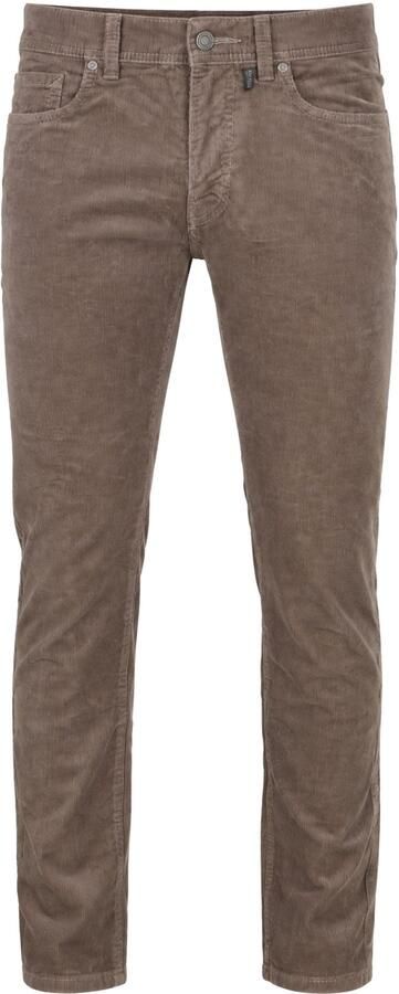 Pierre Cardin Broek Lyon Tapered Corduroy Taupe