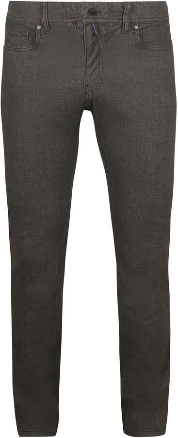 Pierre Cardin Broek Lyon Tapered Print Bruin