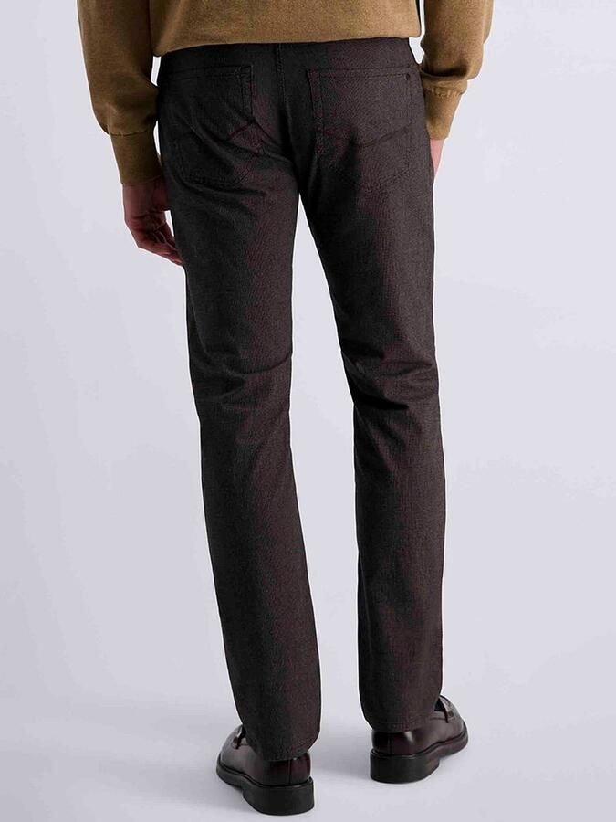 Pierre Cardin Broek Lyon Tapered Print Bruin - Foto 2
