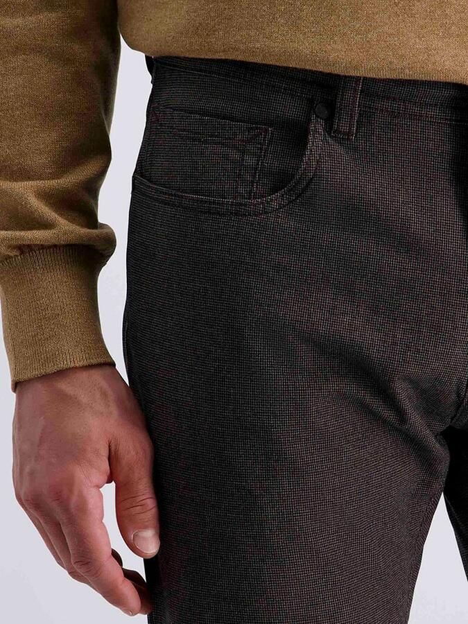 Pierre Cardin Broek Lyon Tapered Print Bruin - Foto 3