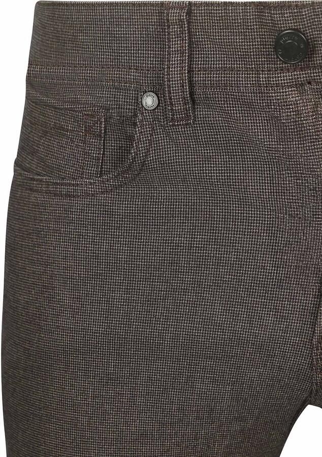 Pierre Cardin Broek Lyon Tapered Print Bruin - Foto 5