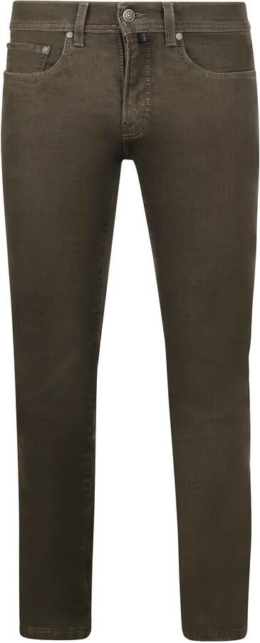 Pierre Cardin Broek Lyon Tapered Raw Bruin