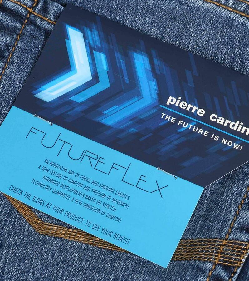 Pierre Cardin Jeans Lyon taps toelopende toekomst flex Bauw Stonewash Blauw Heren