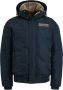 PME Legend quilted gewatteerde jas Ice Striper van gerecycled polyester donkerblauw - Thumbnail 1