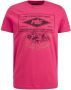 PME Legend regular fit T-shirt met printopdruk roze - Thumbnail 1