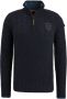 PME LEGEND Heren Truien & Vesten Half Zip Collar Cotton Rib Knit Donkerblauw - Thumbnail 2