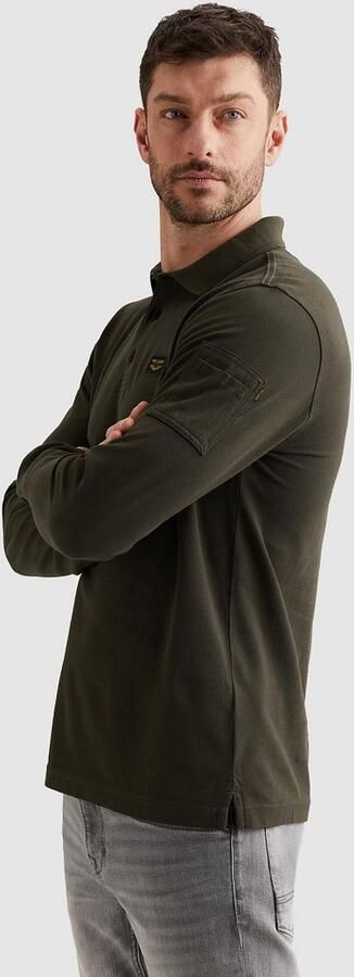 PME Legend American Classic Longsleeve Poloshirt Beluga Groen - Foto 8