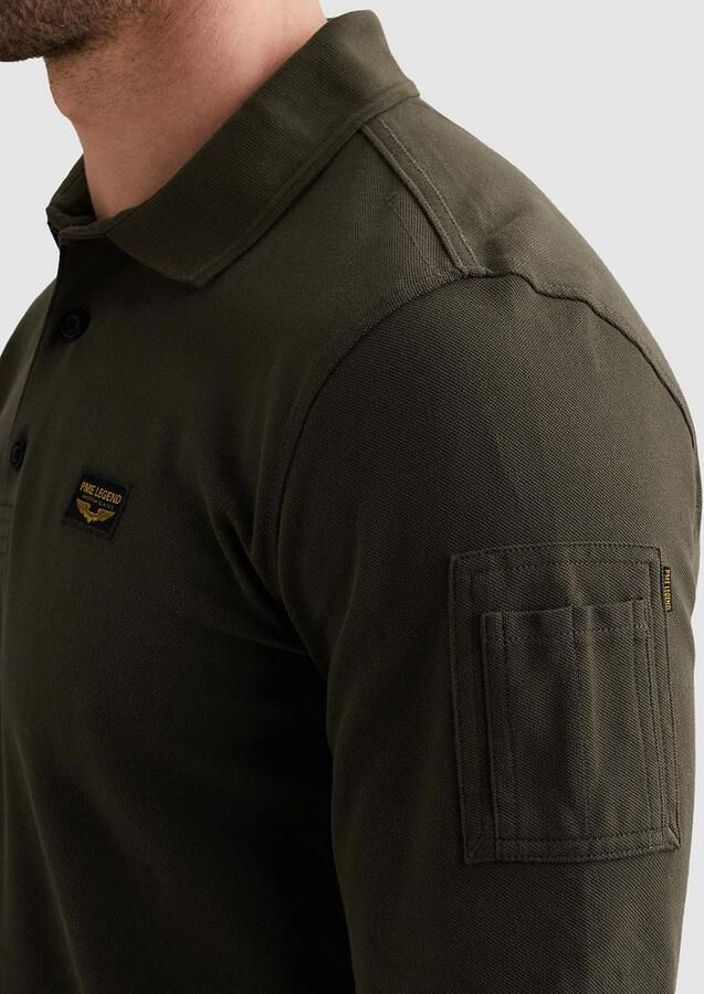 PME Legend American Classic Longsleeve Poloshirt Beluga Groen - Foto 6