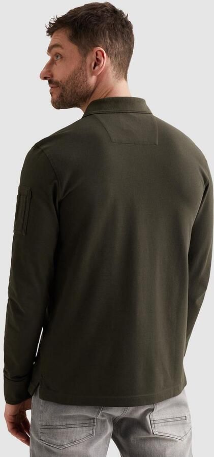 PME Legend American Classic Longsleeve Poloshirt Beluga Groen - Foto 7