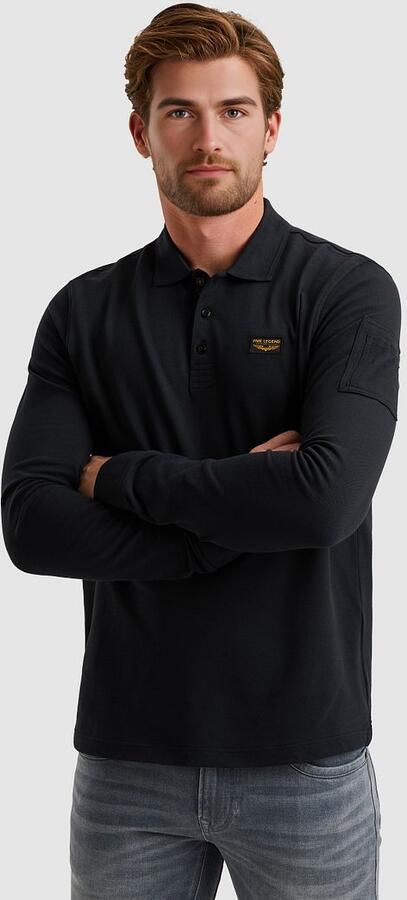 PME Legend American Classic Longsleeve Poloshirt Navy - Foto 5