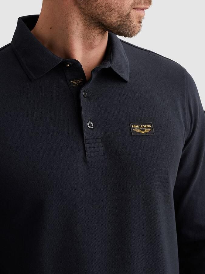 PME Legend American Classic Longsleeve Poloshirt Navy - Foto 4