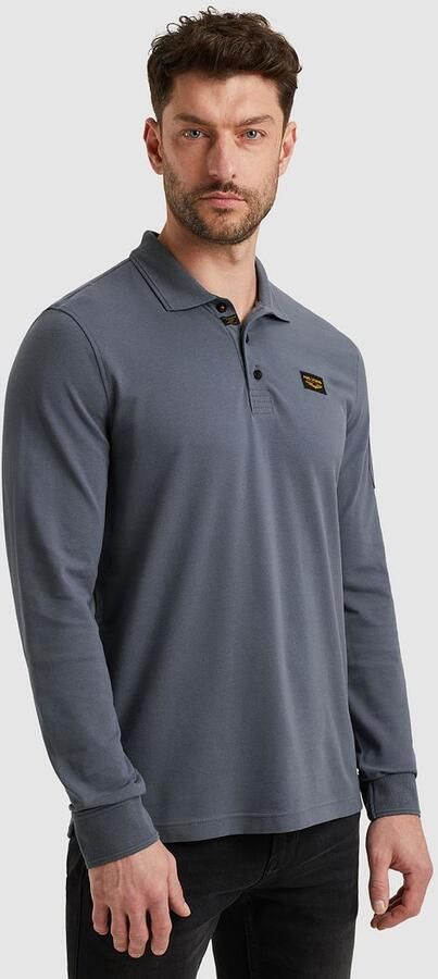 PME Legend American Classic Longsleeve Poloshirt Vintage Indigo - Foto 5