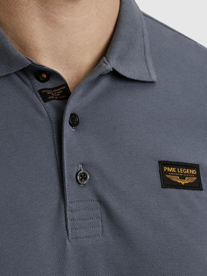 PME Legend American Classic Longsleeve Poloshirt Vintage Indigo - Foto 2