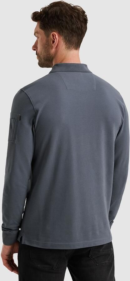 PME Legend American Classic Longsleeve Poloshirt Vintage Indigo - Foto 4