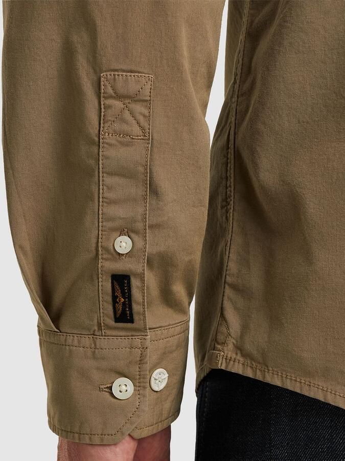 PME Legend regular casual overhemd AMERICAN CLASSIC kaki - Foto 4