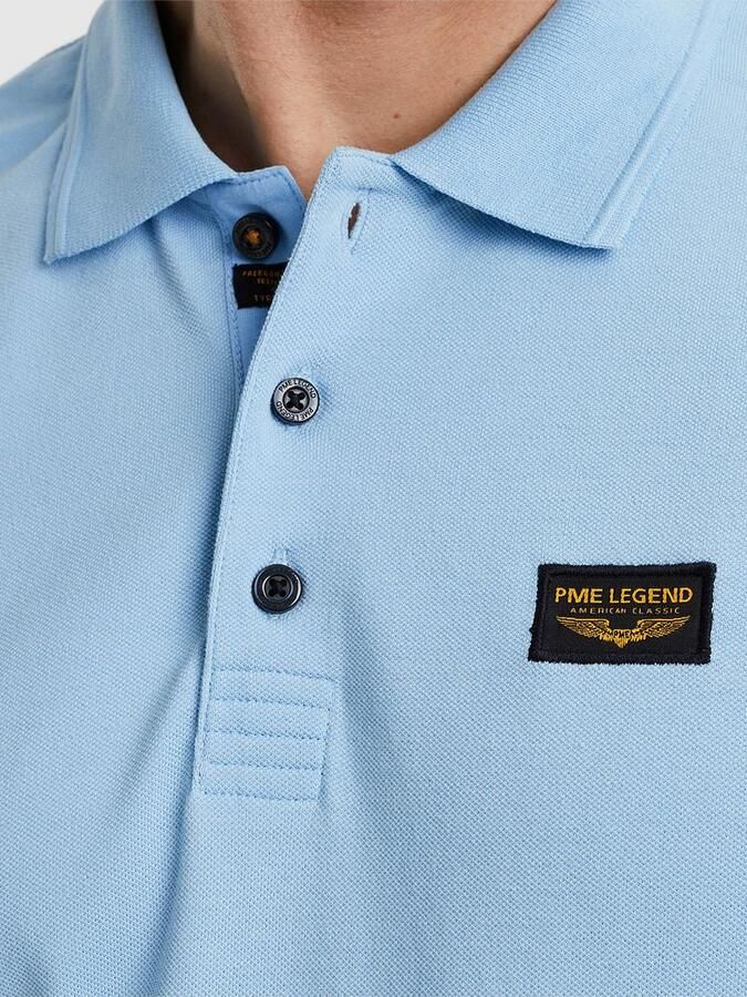 PME LEGEND Heren Polo's & T-shirts Trackway Polo Lichtblauw - Foto 5