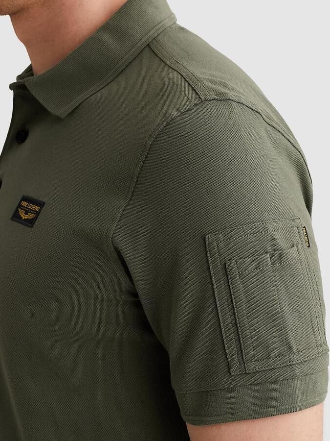PME LEGEND Heren Polo's & T-shirts Trackway Polo Olijf - Foto 3