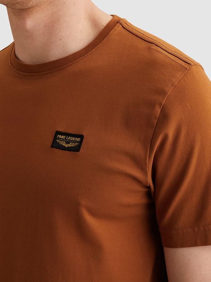 PME LEGEND Heren Polo's & T-shirts Short Sleeve R-neck Guyver Tee Oranje - Foto 8