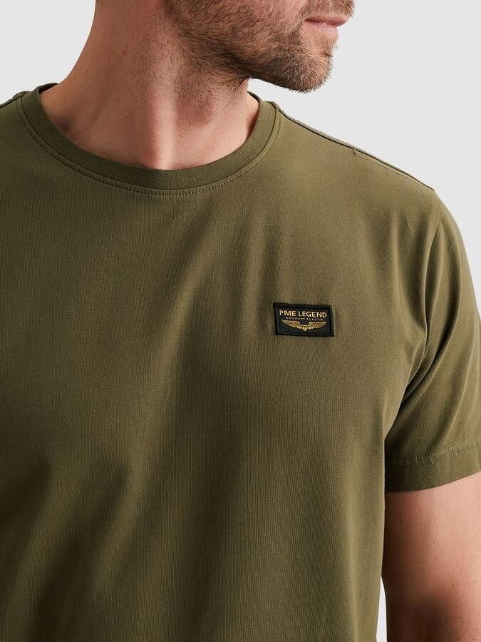 PME LEGEND Heren Polo's & T-shirts Short Sleeve R-neck Guyver Tee Olijf - Foto 6