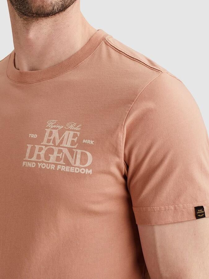 PME LEGEND Heren Polo's & T-shirts Short Sleeve R-neck Small Art Package B+t Only Perzik - Foto 6