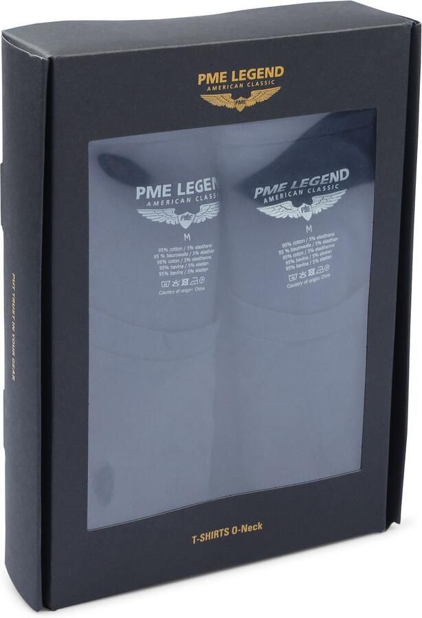 PME Legend Basic T-shirt 2-Pack O-Hals Navy Blauw Heren - Foto 7