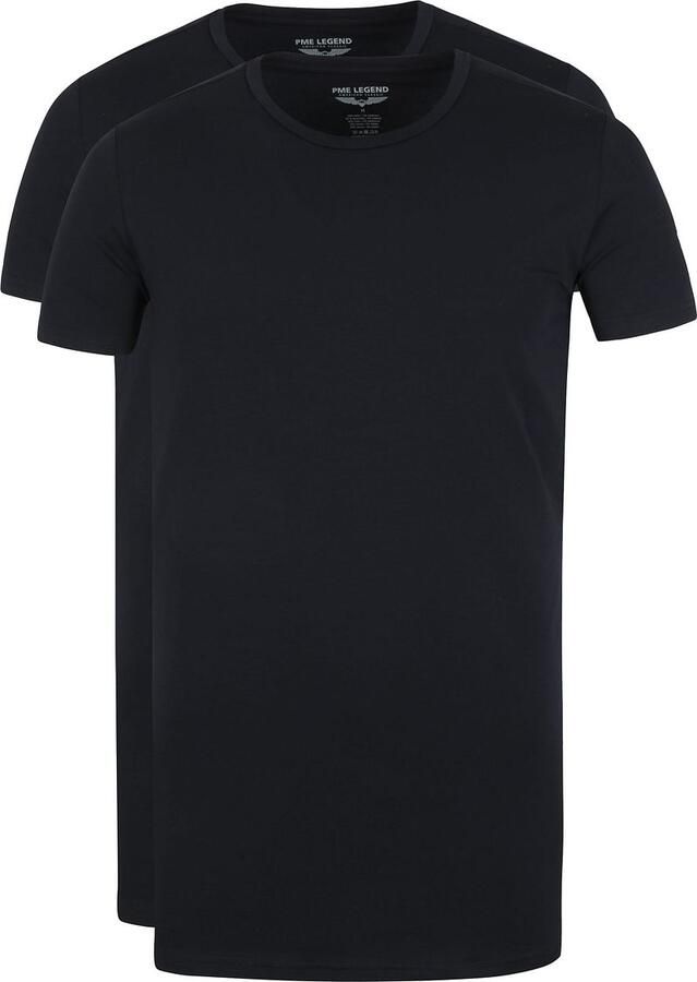 Pme legend Slim fit Heren T-shirt Ronde hals 2-pack