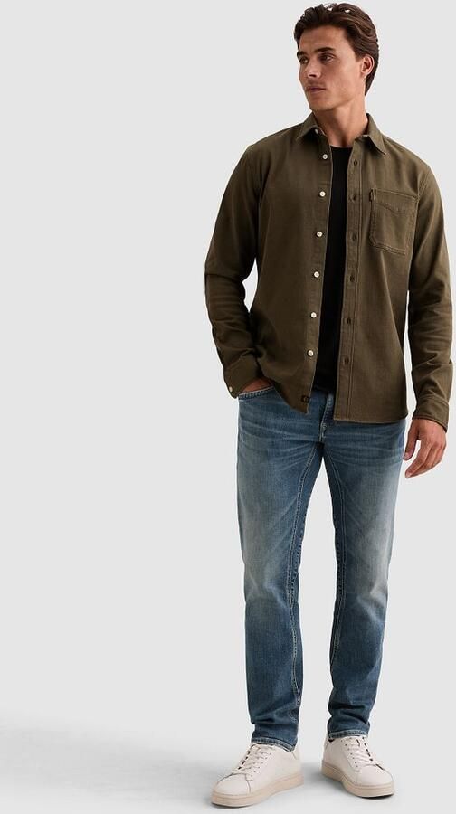PME LEGEND Denim overhemd met overdyed wassing en borstzak - Foto 8
