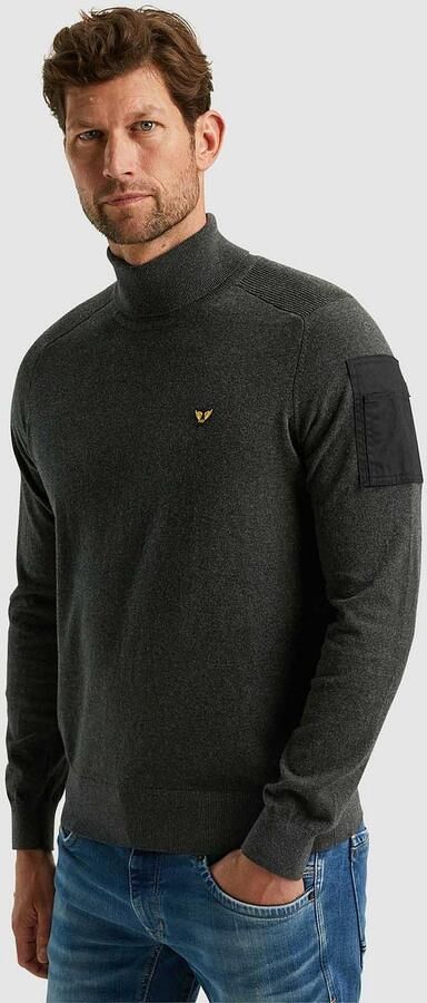 PME LEGEND Heren Truien & Vesten Turtleneck Cotton Knit Antraciet - Foto 4