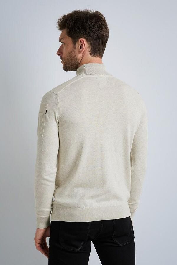 PME Legend Turtleneck cotton elite knit silver birch Beige Heren - Foto 3