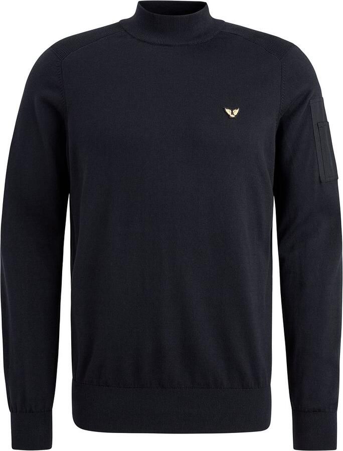 PME LEGEND Heren Truien & Vesten Mock Neck Cotton Knit Zwart
