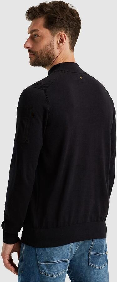 PME LEGEND Heren Truien & Vesten Mock Neck Cotton Knit Zwart - Foto 5