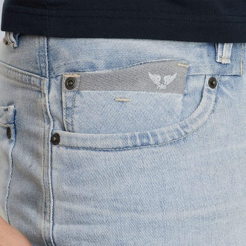 PME Legend slim denim short COMMANDER lichtblauw
