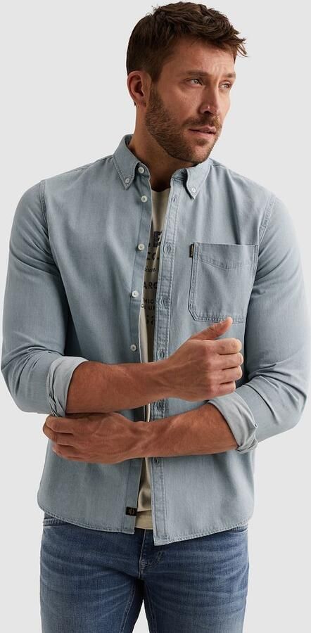 PME Legend regular fit vrijetijdshemd met borstzak en labeldetail - Foto 5
