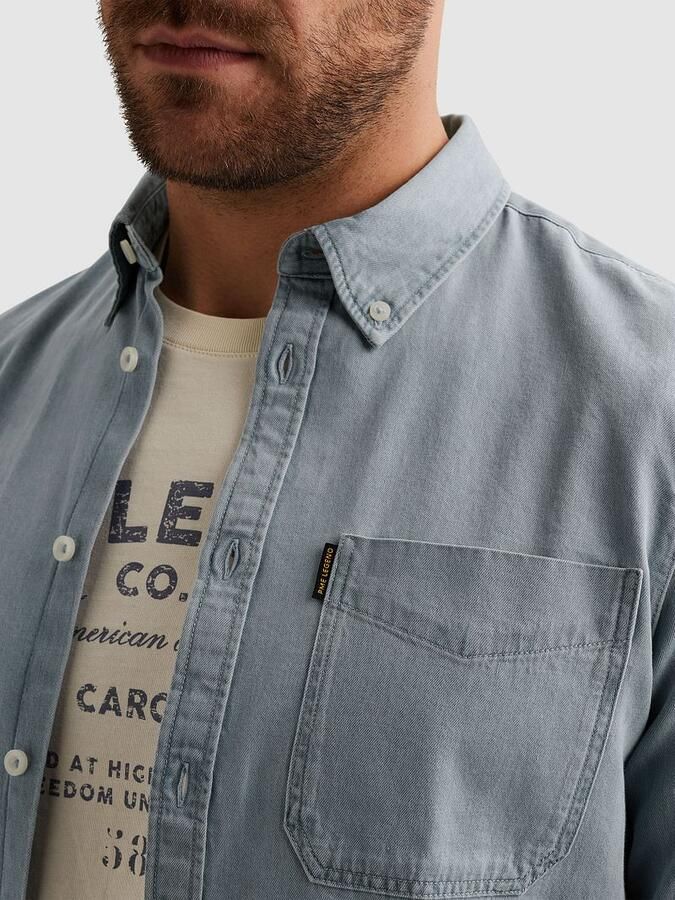 PME Legend regular fit vrijetijdshemd met borstzak en labeldetail - Foto 2