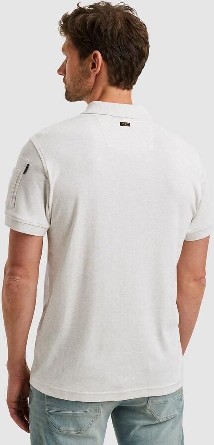 PME LEGEND Heren Polo's & T-shirts Short Sleeve Polo Interlock Melange Zip Beige - Foto 11