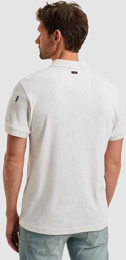 PME LEGEND Heren Polo's & T-shirts Short Sleeve Polo Interlock Melange Zip Beige - Foto 12