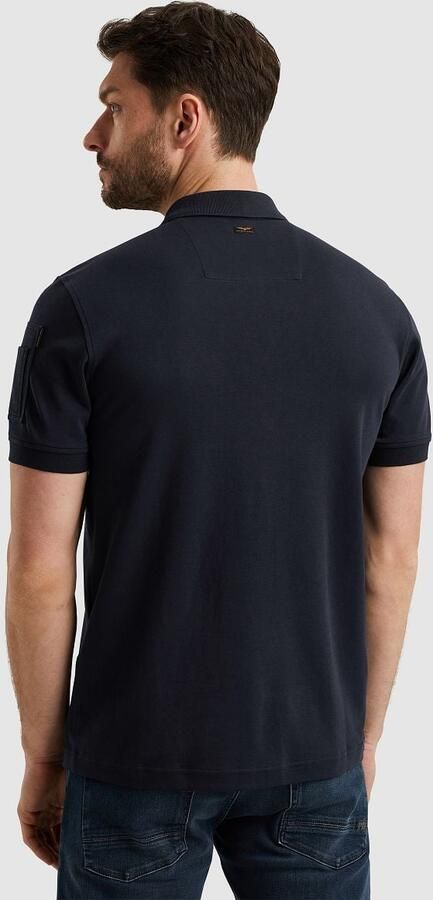 PME LEGEND Heren Polo's & T-shirts Short Sleeve Polo Interlock Melange Zip Blauw - Foto 9