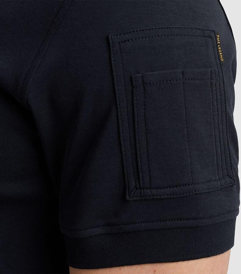 PME LEGEND Heren Polo's & T-shirts Short Sleeve Polo Interlock Melange Zip Blauw - Foto 8