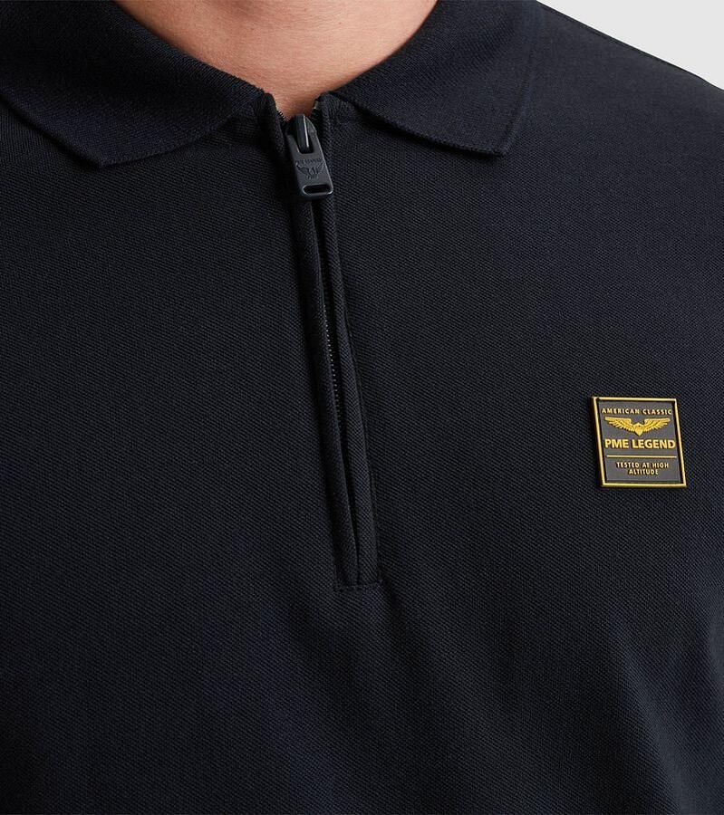PME Legend Half-Zip Poloshirt Piqué Interlock Navy - Foto 3