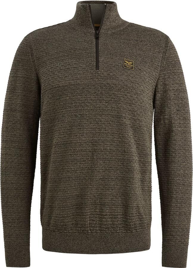 PME Legend Half Zip Structure Mouliné Trui Dusky Groen - Foto 2