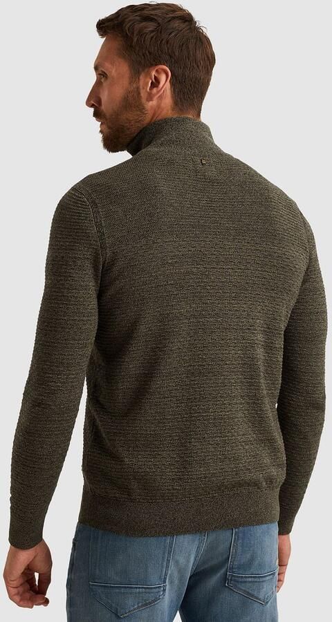 PME Legend Half Zip Structure Mouliné Trui Dusky Groen - Foto 4